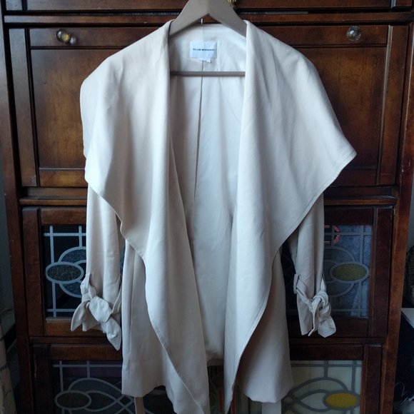 Club Monaco Classic Beige/Cream Wrap Trench Coat Sz XS - Picture 6 of 8